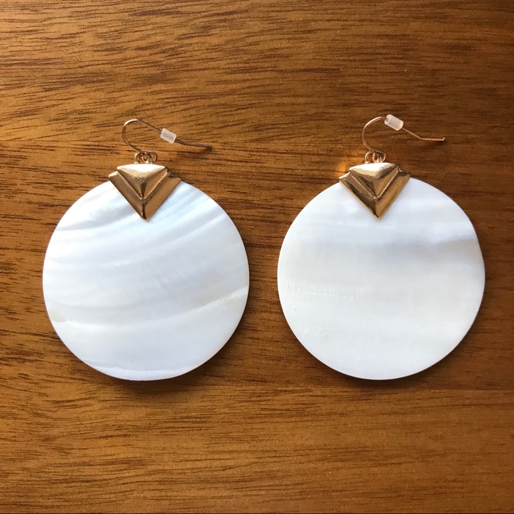 Art Deco Style Shell Earrings